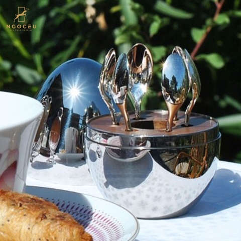 Bộ 6 thìa espresso từ kim loại mạ bạc - Christofle Mood