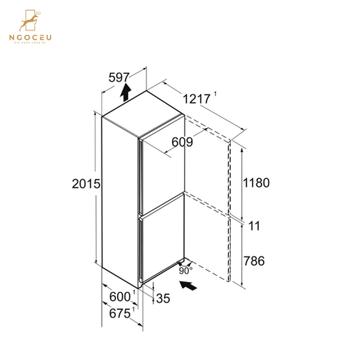 Tủ Lạnh độc lâp 371L - Liebherr CNbdc 5733 Plus NoFrost