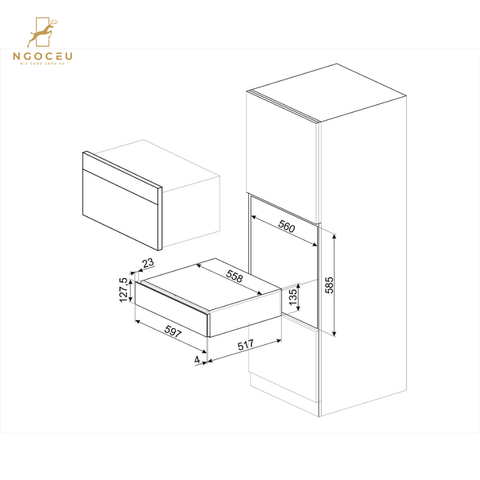 Khay dụng cụ rượu vang Smeg Dolce Stil Novo Aesthetic CPS615NR