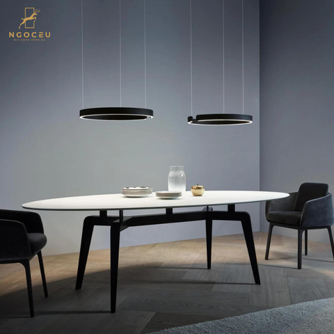 Đèn thả treo trần Occhio Mito Sospeso 60cm - Màu Đen Đậm