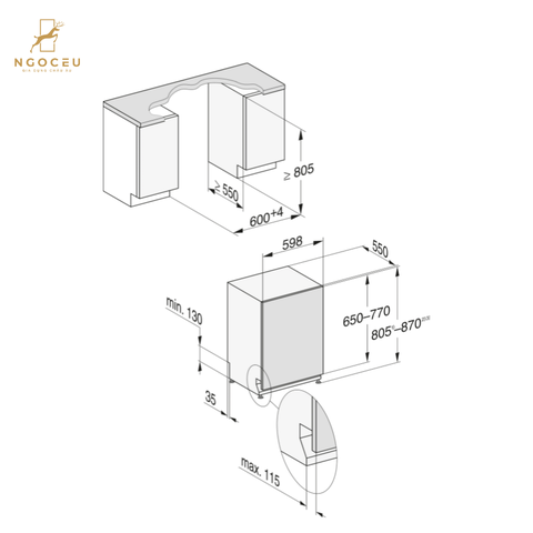 Máy rửa bát âm toàn phần Miele G 7790 SCVi AutoDos K2O