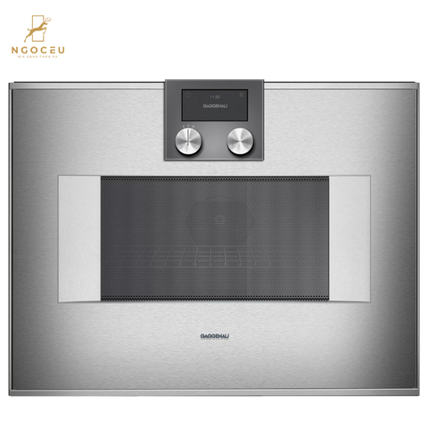 Lò nướng kết hợp lò vi sóng cánh phải Gaggenau BM450110 - Serie 400 - Màu Bạc