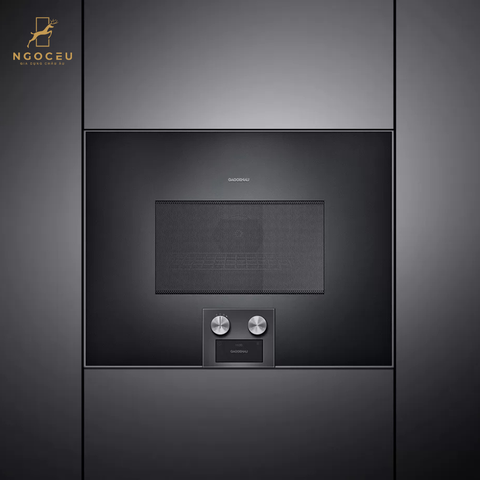 Lò vi sóng kết hợp nướng cánh trái Gaggenau BM455100 - Serie 400 - Màu Xám Than