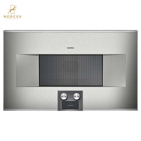 Lò nướng kết hợp lò vi sóng cánh phải Gaggenau BM484110 - Serie 400 - Màu Bạc
