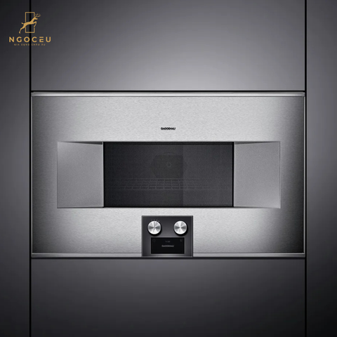 Lò nướng kết hợp lò vi sóng cánh phải Gaggenau BM484110 - Serie 400 - Màu Bạc
