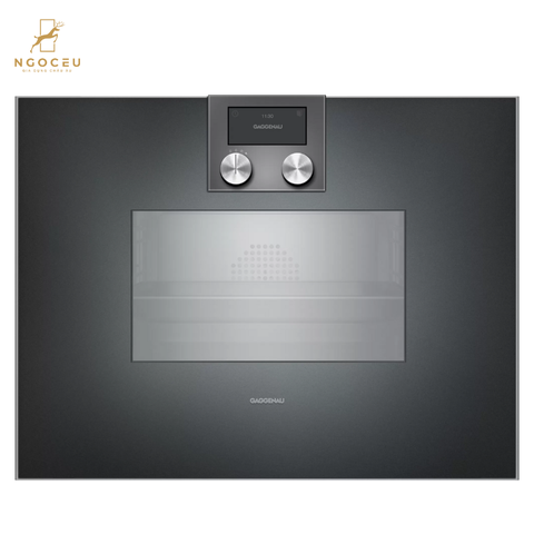 Lò nướng kèm hấp cánh trái Gaggenau BS451101 - Serie 400 - Màu Xám Than