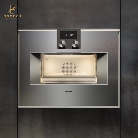Lò nướng kèm hấp cánh trái Gaggenau BS451111 - Serie 400 - Màu Xám