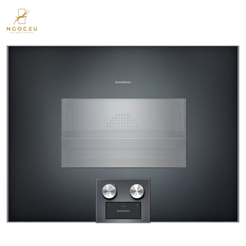 Lò nướng kèm hấp cánh phải Gaggenau BS454101 - Serie 400 - Màu Xám Than