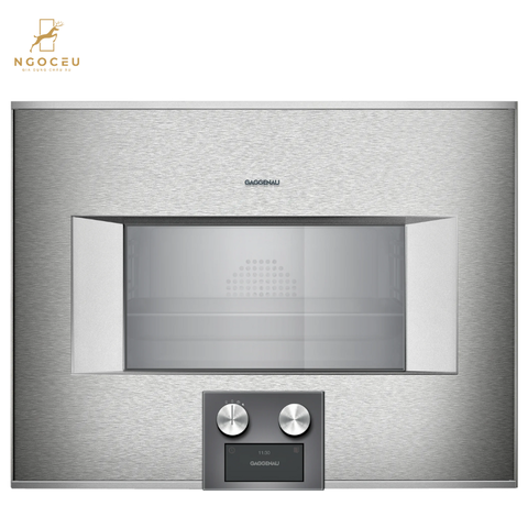 Lò nướng kèm hấp cánh trái Gaggenau BS455111 - Serie 400 - Màu Xám