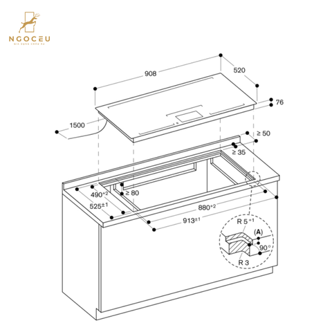 Bếp từ Gaggenau CX492101 90cm - Serie 400