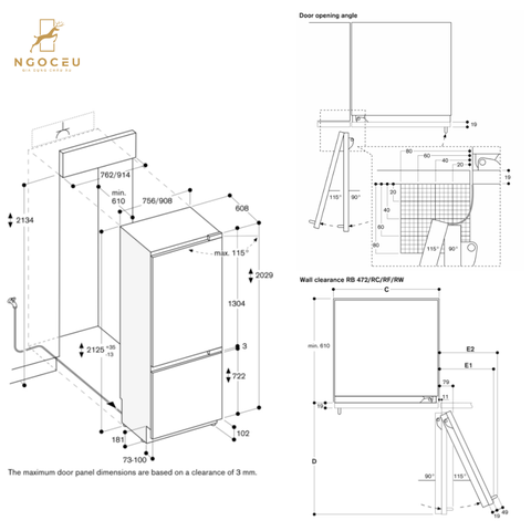 Tủ mát kết hợp tủ đông 411L - Gaggenau RB472303 - Serie 400
