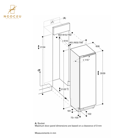 Tủ đông âm tủ 344L - Gaggenau RF461306 - Serie 400