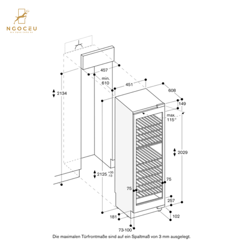 Tủ bảo quản rượu vang Gaggenau RW414365 - Serie 400