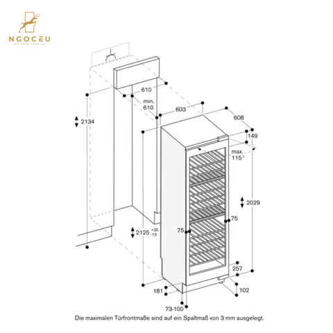 Tủ bảo quản rượu vang Gaggenau RW466365 - Serie 400