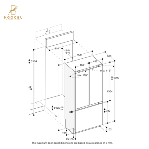 Tủ mát kết hợp tủ đông 511L - Gaggenau RY492905 - Serie 400