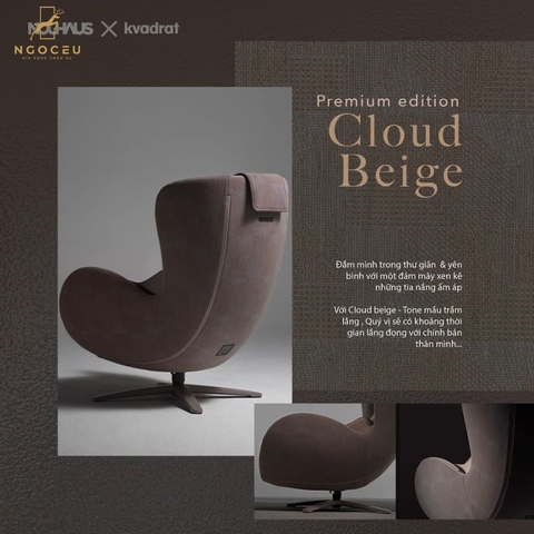 Ghế Massage Nouhaus x Kvadrat Premium Edition - Cloud Beige
