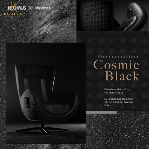 Ghế Massage Nouhaus x Kvadrat Premium Edition - Cosmic Black