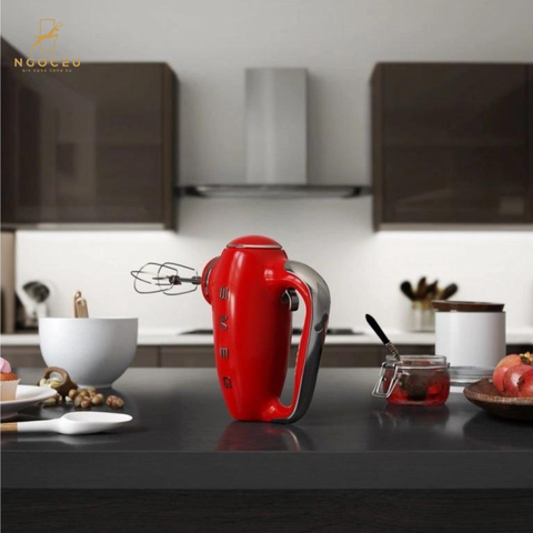 Máy đánh trứng trộn bột cầm tay Smeg HMF01RDEU