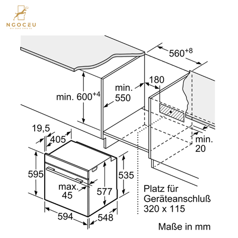 Lò nướng kèm hấp Bosch HSG7584B1 - Serie 8