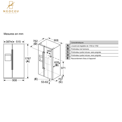 Tủ Lạnh 560L Side By Side Siemens iQ500 KA93GAIEP