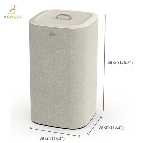 Thùng đựng đồ giặt 2 ngăn có quai xách Joseph Joseph 50019 Tota 60L - Màu kem