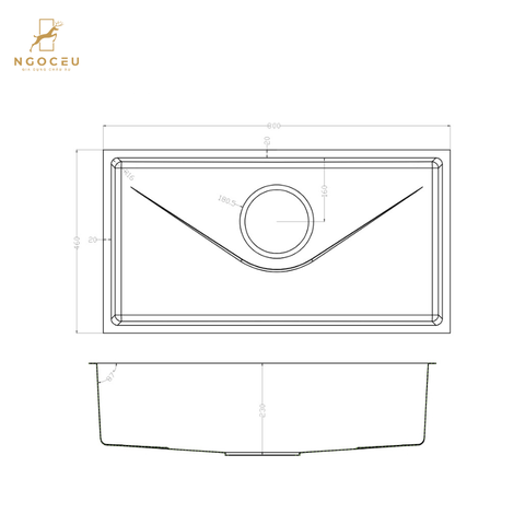 Chậu rửa bát Konox Tari 800SM