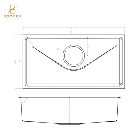 Chậu rửa bát Konox Tari 870SM
