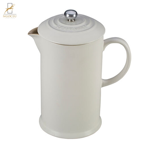 Bình Pha Cà Phê Le Creuset French Press - Màu Trắng