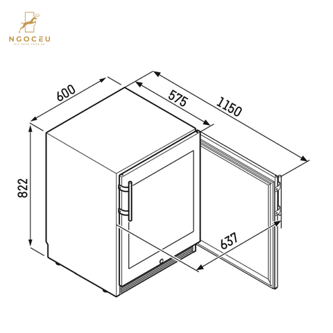 Tủ bảo quản rượu vang độc lập Liebherr WTes 1672 Vinidor