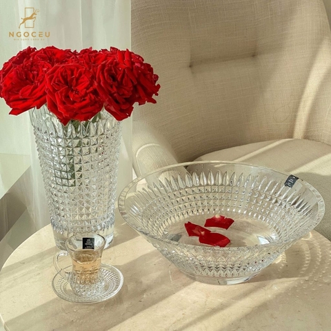 Lọ hoa pha lê Rogaska Diamond - 27cm