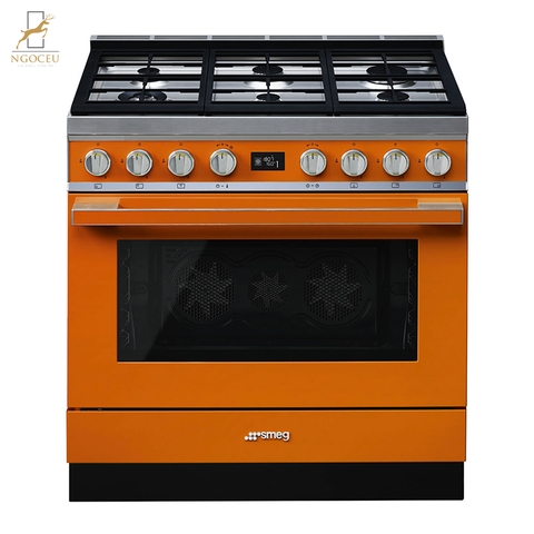 Bếp hỗn hợp kèm lò nướng Smeg CPF9GPOR