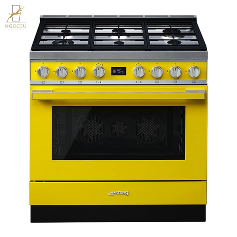 Bếp hỗn hợp kèm lò nướng Smeg CPF9GPYW