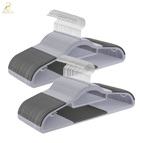 Mắc treo quần áo Songmics Plastic Hanger 50 Pack CRP20G50 - Màu xám