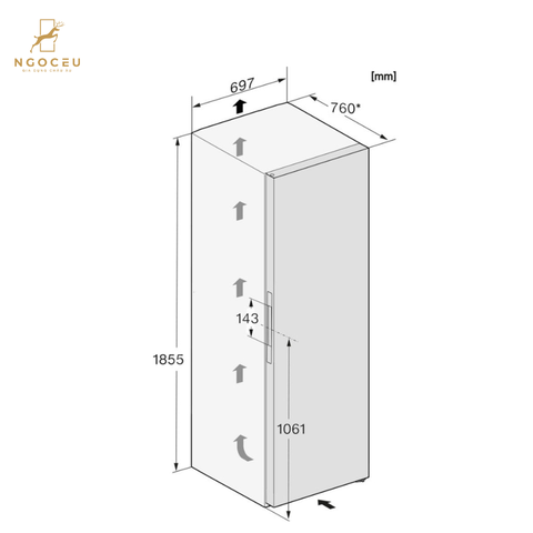 Tủ đông Miele FN 4879 C ws -  363L
