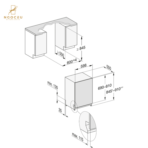Máy rửa bát âm toàn phần Miele G 7197 SCVI XXL