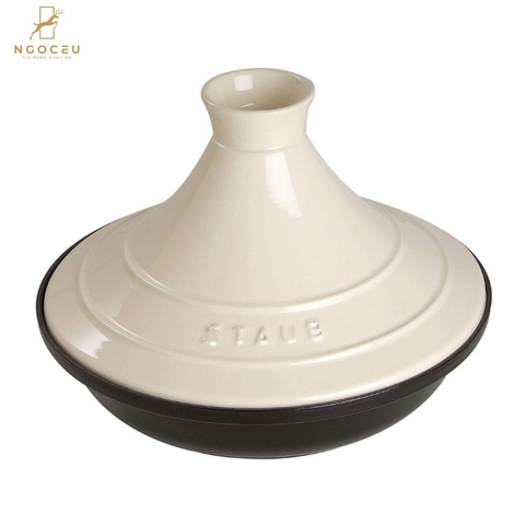 Nồi gang Staub Tajine 28 cm - Màu Trắng