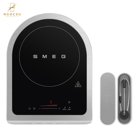 Bếp từ chuyên nghiệp kèm đầu dò nhiệt độ thực phẩm Smeg PIC01WHMEU