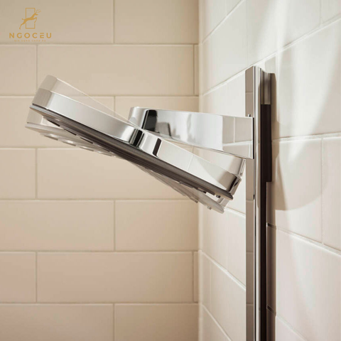 Bộ sen cây bát tròn 2 vòi Hansgroe Pulsify S Showerpipe 260 2jet 24240140 - Màu Inox