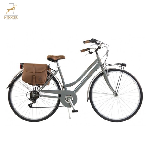 Xe đạp Via Veneto By Canellini Retrò Donna Acciaio Grigio - Nữ (Kèm chuông, khoá, túi)