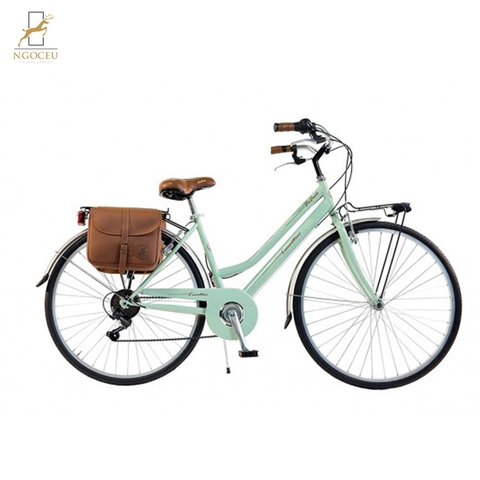 Xe đạp Via Veneto By Canellini Retrò Donna Acciaio Verde Chiaro - Nữ (Kèm chuông, khoá, túi)