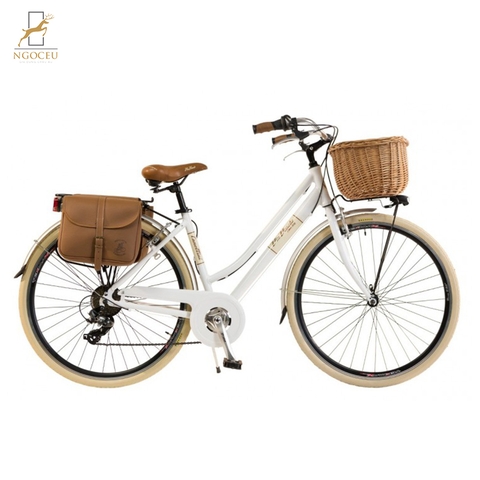 Xe đạp Via Veneto By Canellini Retro Donna Alluminio Bianco - Nữ (Kèm chuông, khoá, túi)