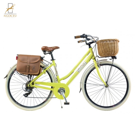 Xe đạp Via Veneto By Canellini Retro Donna Alluminio Giallo - Nữ (Kèm chuông, khoá, túi)