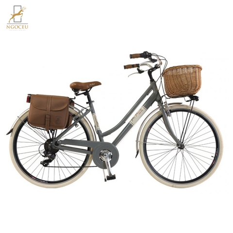 Xe đạp Via Veneto By Canellini Retro Donna Alluminio Grigio - Nữ (Kèm chuông, khoá, túi)