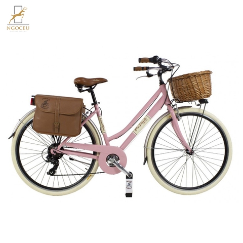 Xe đạp Via Veneto By Canellini Retro Donna Alluminio Rosa - Nữ (Kèm chuông, khoá, túi)