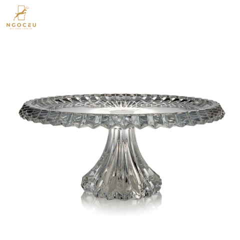 Chân bồng pha lê Rogaska Crown Jewel 33cm - Màu trắng