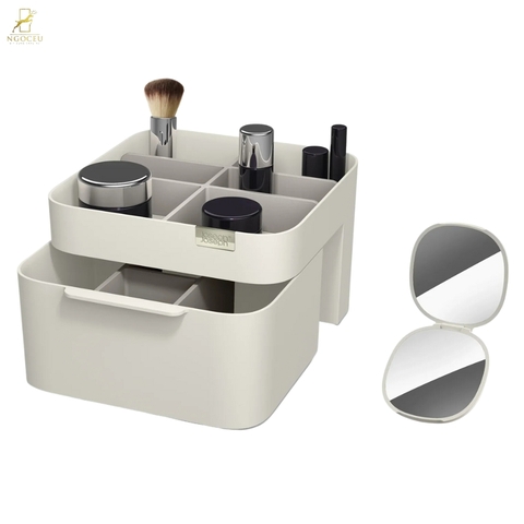 Set hộp đựng mỹ phẩm & gương trang điểm cao cấp Joseph Joseph Make Me Up Compact Mirror & Makeup Organiser Set