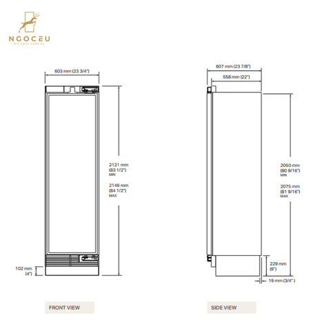 Tủ đông 358l âm tủ Signature SKSCF2411P - 60cm