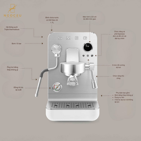Máy pha cà phê Smeg EMC02EGMEU