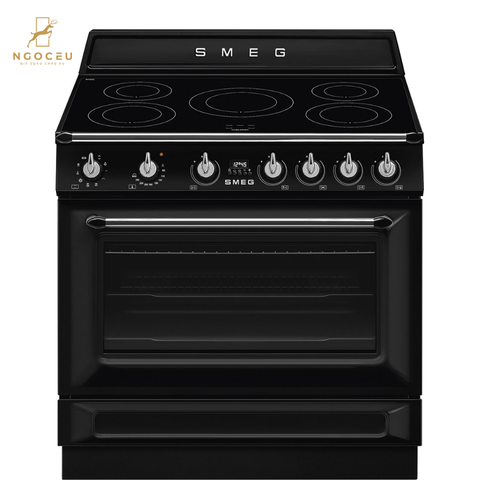 Bếp từ hỗn hợp kèm lò nướng Smeg TR90IMBL