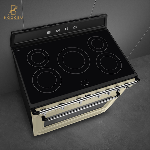 Bếp từ hỗn hợp kèm lò nướng Smeg TR90IMP